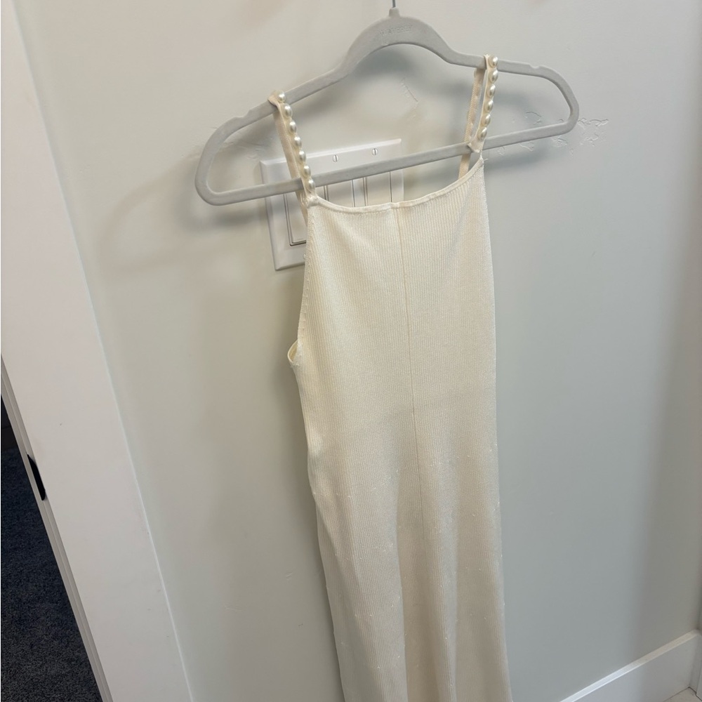 House of Harlow 1960 Ribbed Cream Top